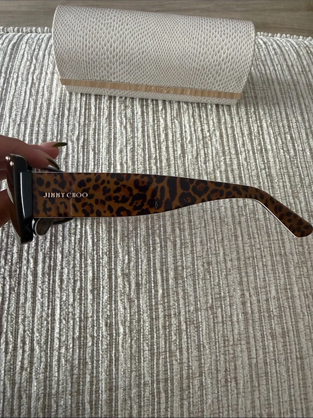 Jimmy Choo Black Frame Brown Gradient Shield Sunglasses